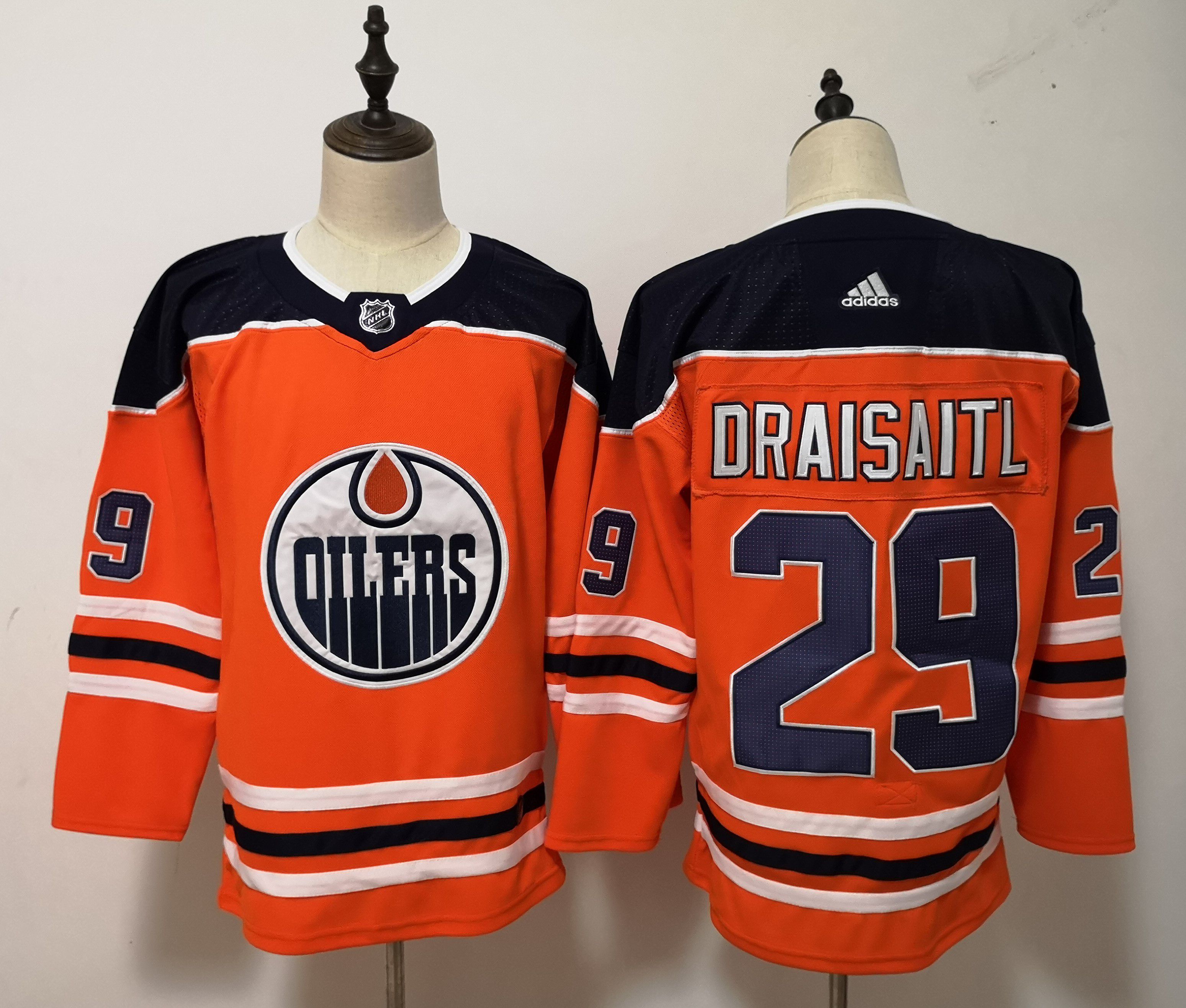 Men Edmonton Oilers #29 Draisaitl Orange Adidas Alternate Authentic Stitched NHL Jersey